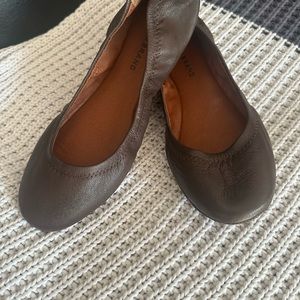 NEW Lucky Brand Emmie Leather Ballet Flat - Brown Size 9